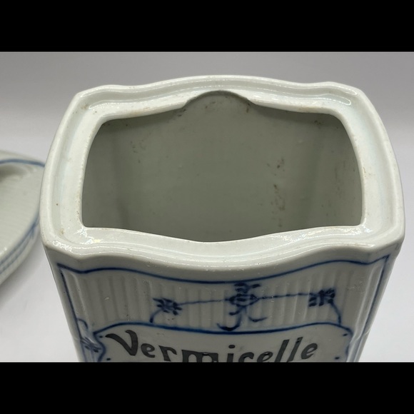 Extremely RARE 1920's French Vintage Porcelin box or Canister with Lid Antique - Picture 11 of 12